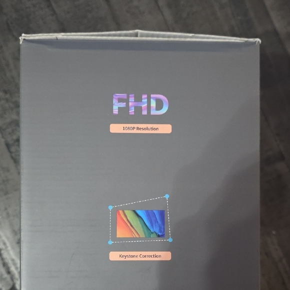 Black LED Projector with 360° Rotation - Picture 5 of 5